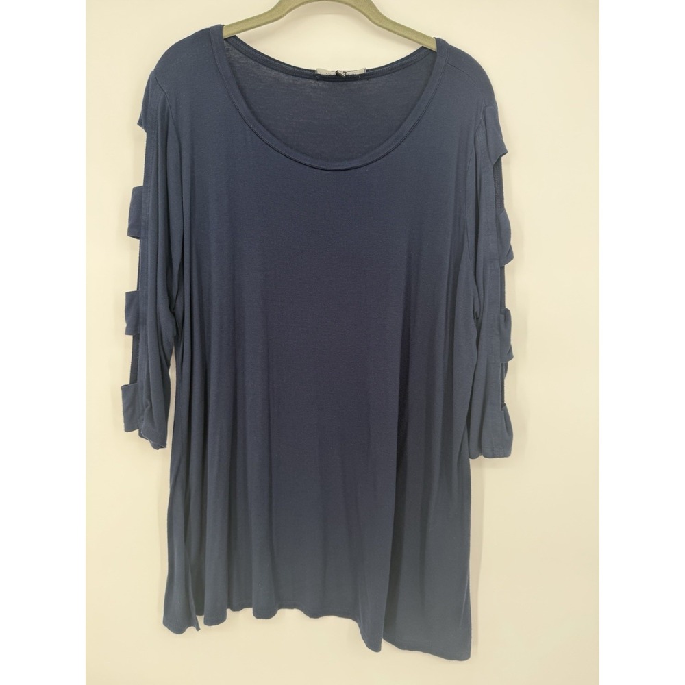 NY Collection Woman's Top 3/4 Sleeve 1X